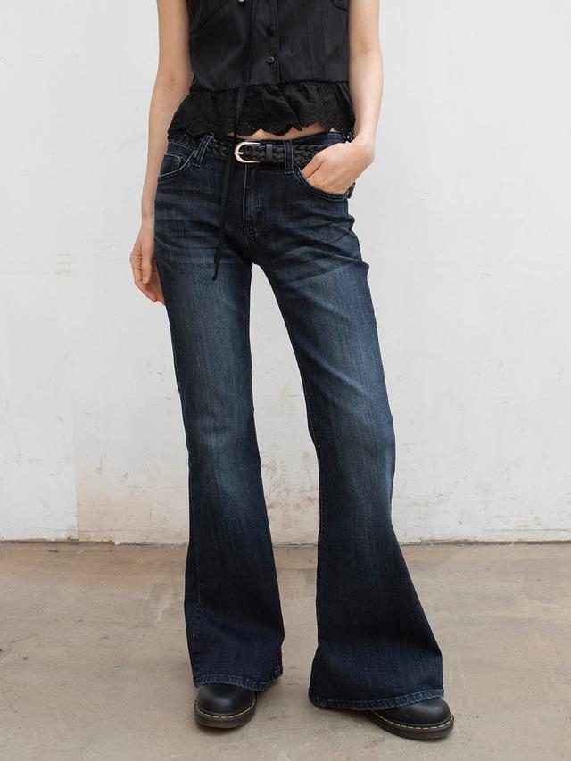 LOW BOOTS CUT DENIM PANTS