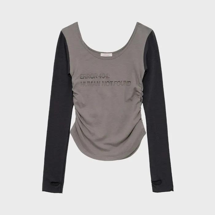 Error 404 Shirring Warmer Top (Mud Gray)