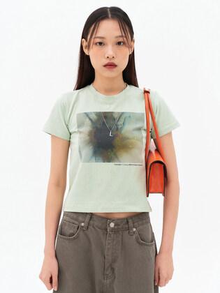 Abstract T-shirt Pale Green