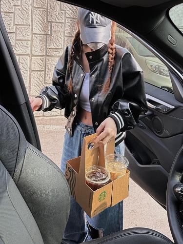 라인 크롭 레더 JK