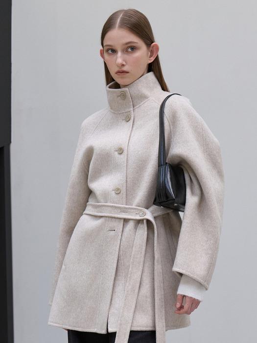 벨티드 핸드메이드 하프 코트 그레이지 amr2201