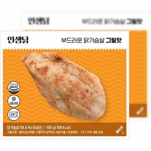 인생닭 부드러운 닭가슴살 그릴맛 100g 10팩, 100g, 30개