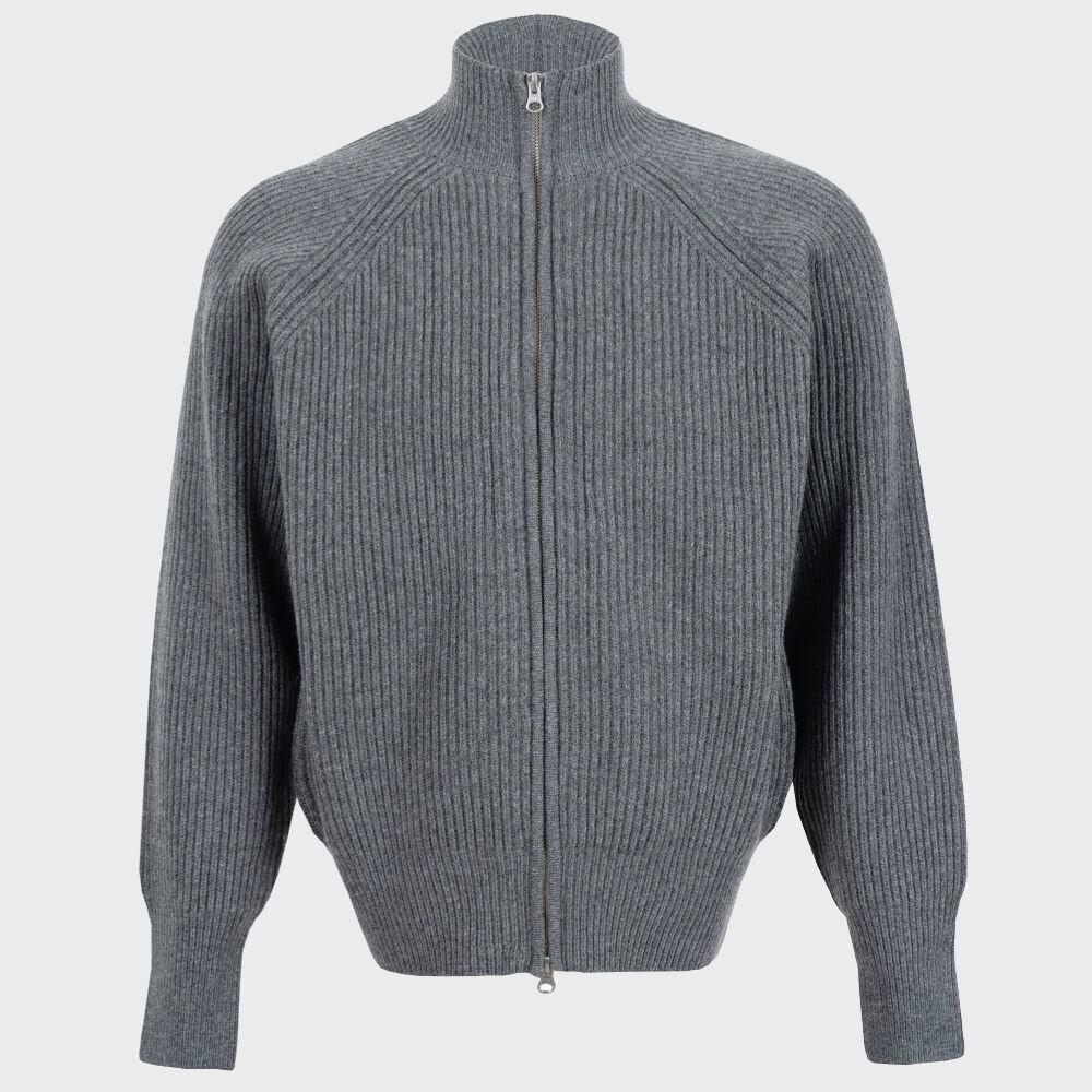 FRUI's 2WAY ZIP-UP BULKY CARDIGAN_GRAY