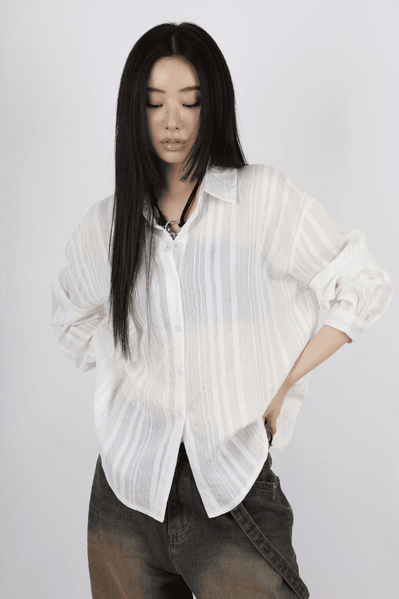 [당일발송] 퓨어 스트라이프 셔츠