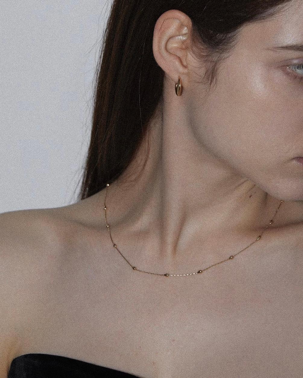 Seed ball chain necklace