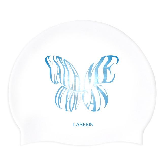 라세린 수모 캐치미이프유캔 화이트 수영모 수영모자