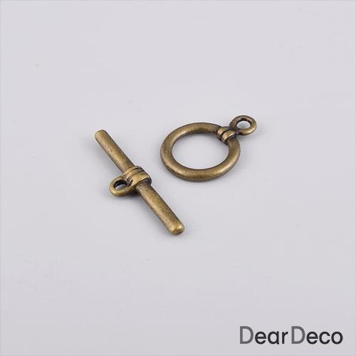 라운드링 토글바 엔틱브라스버니시(1조,5조)목걸이팔찌잠금 클래습 악세사리부자재 m2009-35