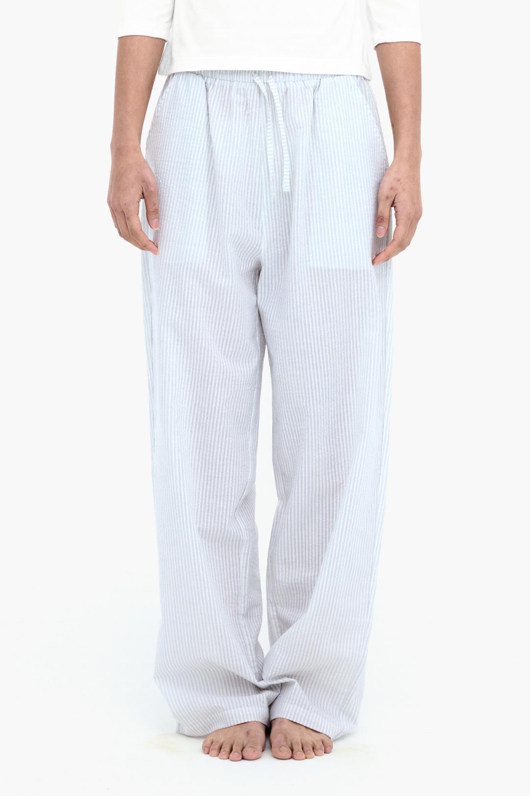 Cozy Easywear Long Pants - Blue Stripe