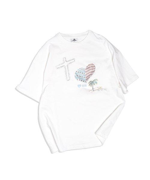 CROSS HEART TEE IVORY