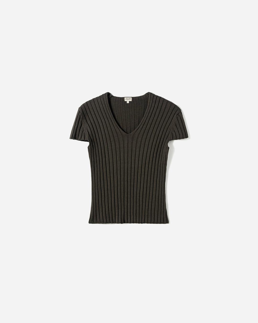 Suri Ribbed V-neck Knit