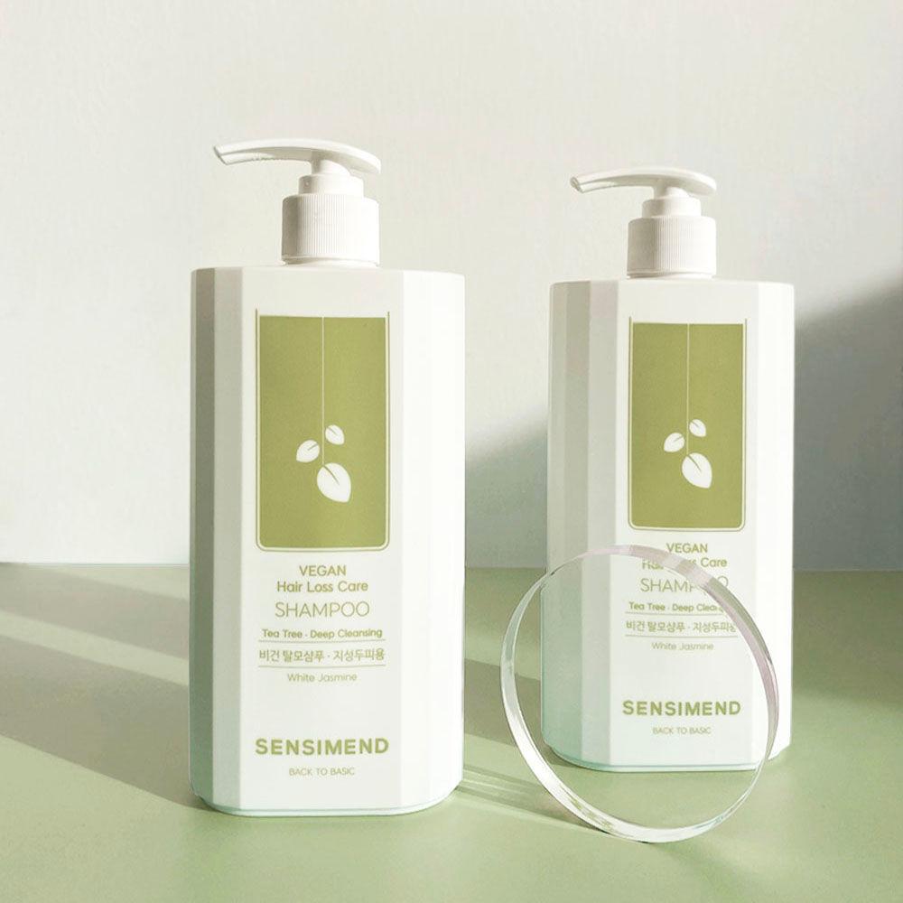 센시멘트 티트리 비건 탈모샴푸 500ml+500ml,지성두피용,SENSIMEND