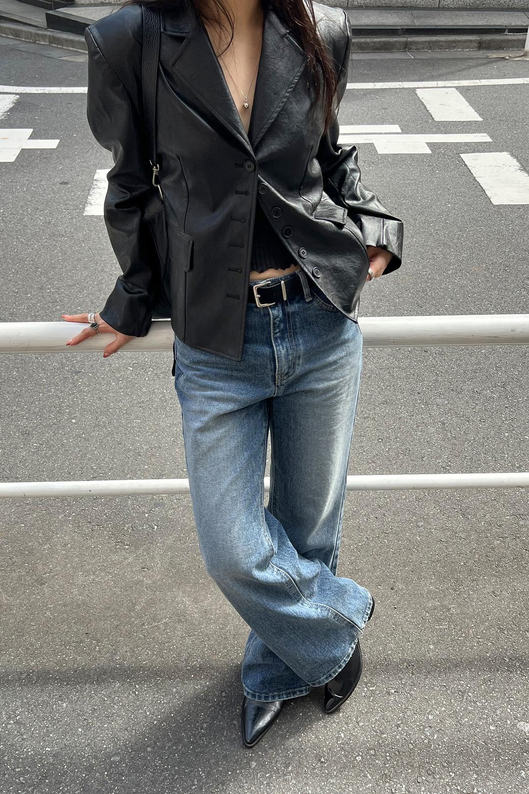 Curve Leather Jacket