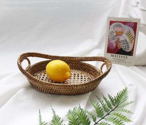 라탄 손잡이 미니 바구니, 과일바구니