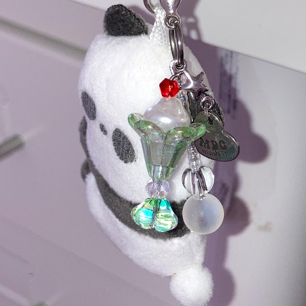 DIY 핸드메이드 파르페 메론소다 키링 열쇠고리 카메라 스트랩