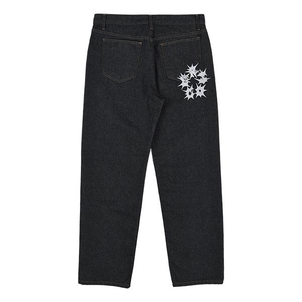 thorn logo regular pants_black