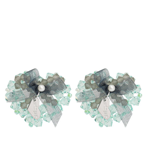 Angel Heart Beads Earrings (Mint)