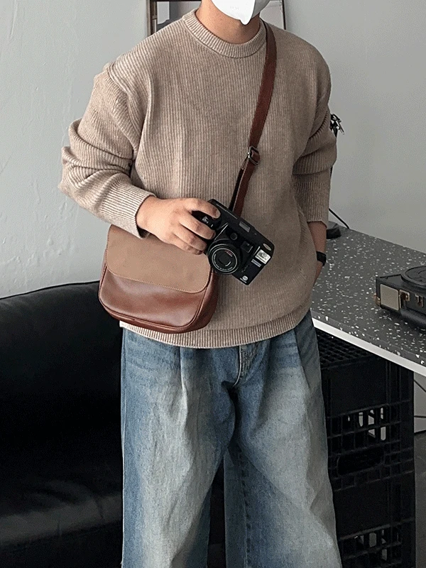 [색감 진짜 이뻐요!] 모브 투톤 니트 -4color