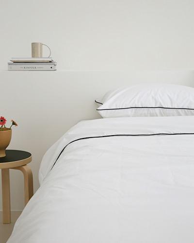 라인 포인트 침구 (퓨어화이트-블랙)