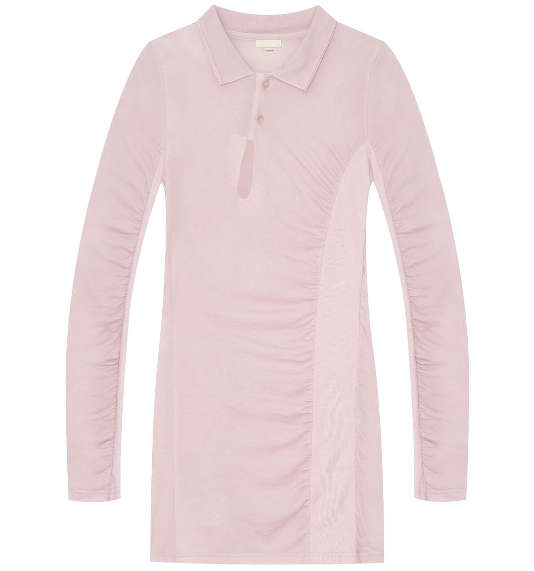 Ruched polo dress (Pink)