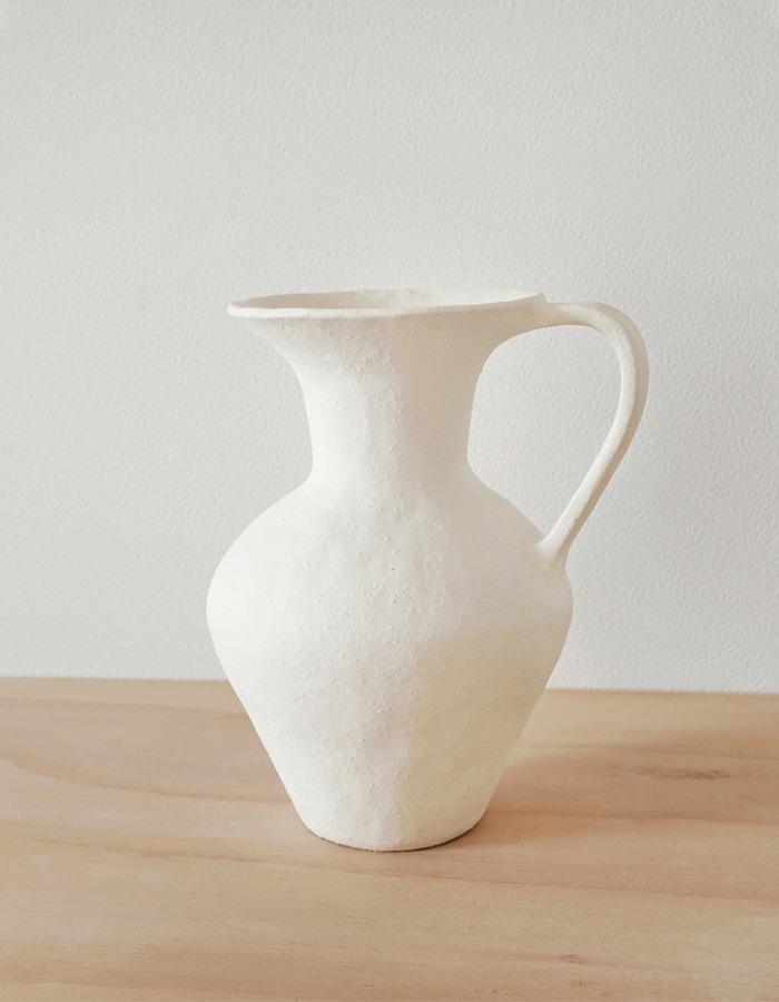 백합도자기) 리본 화병