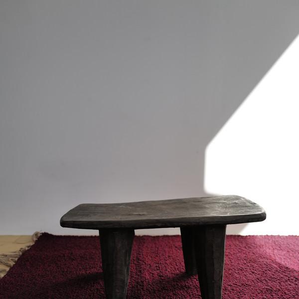 Burgundy Textured Artisan rug from Portugal