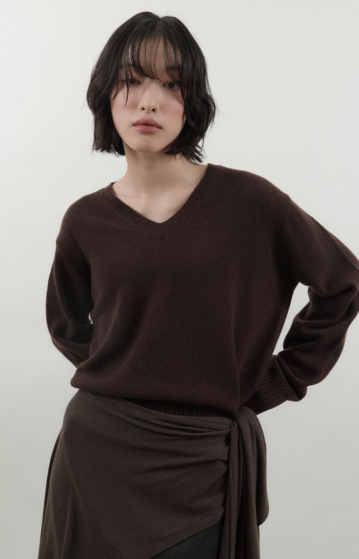 Wool and Cashmere-blend Sweater_Brown