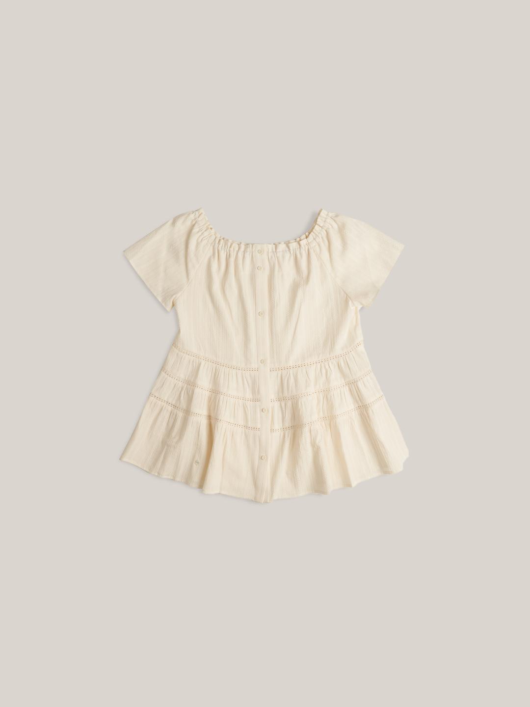 LACE FLARE BLOUSE [ CREAM ]