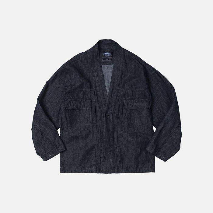Linen denim trucker durumagi _ indigo