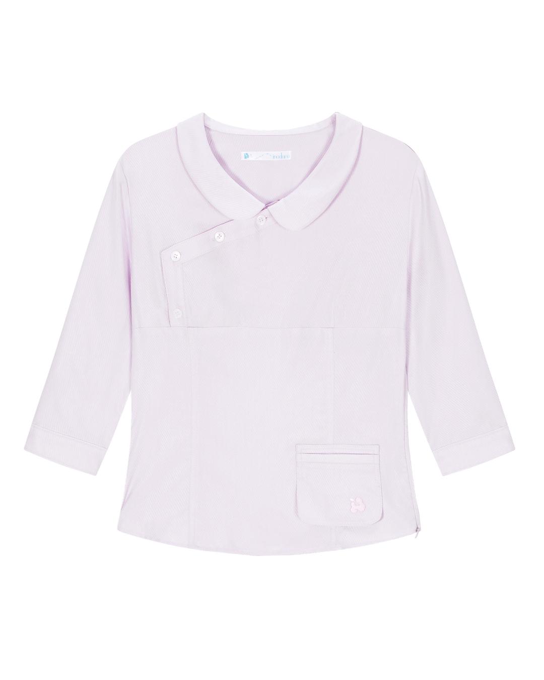 SILKY SIDE BUTTON SHIRT _ LAVENDER