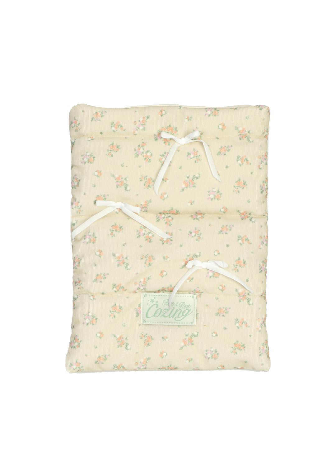 Pillow Notebook Pouch_floral beige