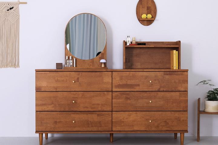 브라우니 골드 3단 원목 서랍장 1500