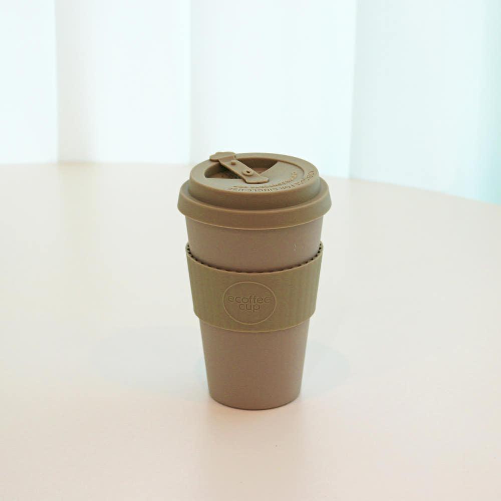 [공식수입] 영국생산 Ecoffeecup 에코컵 리유저블 친환경 텀블러 커피브라운 400ml (블루보틀 콜라보)