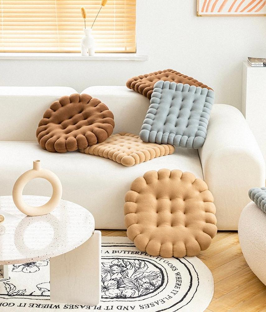 /안츄/ 쿠키 과자 방석 허리쿠션  의자등받침쿠션 소형/대형 푹신푹신한 과자 쿠션