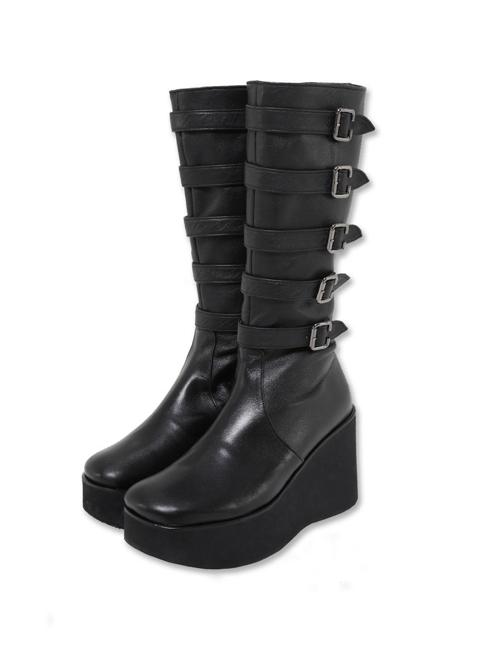 BUCKLE MIDDLE BOOTS