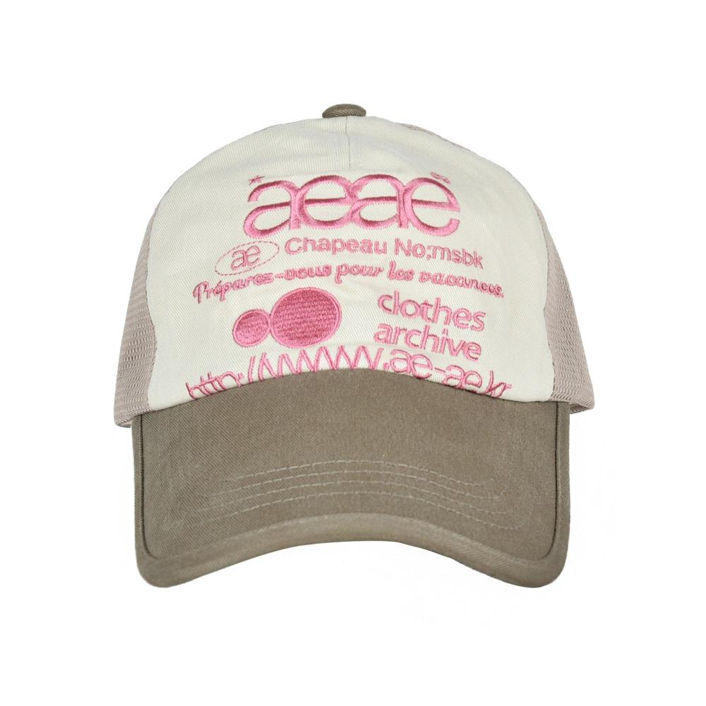 aeae Web Logo Mesh Cap "Olive/Beige\"