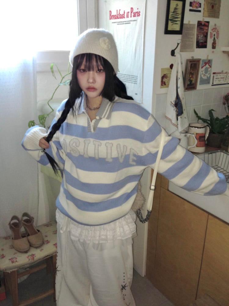 포지 단가라 카라 니트