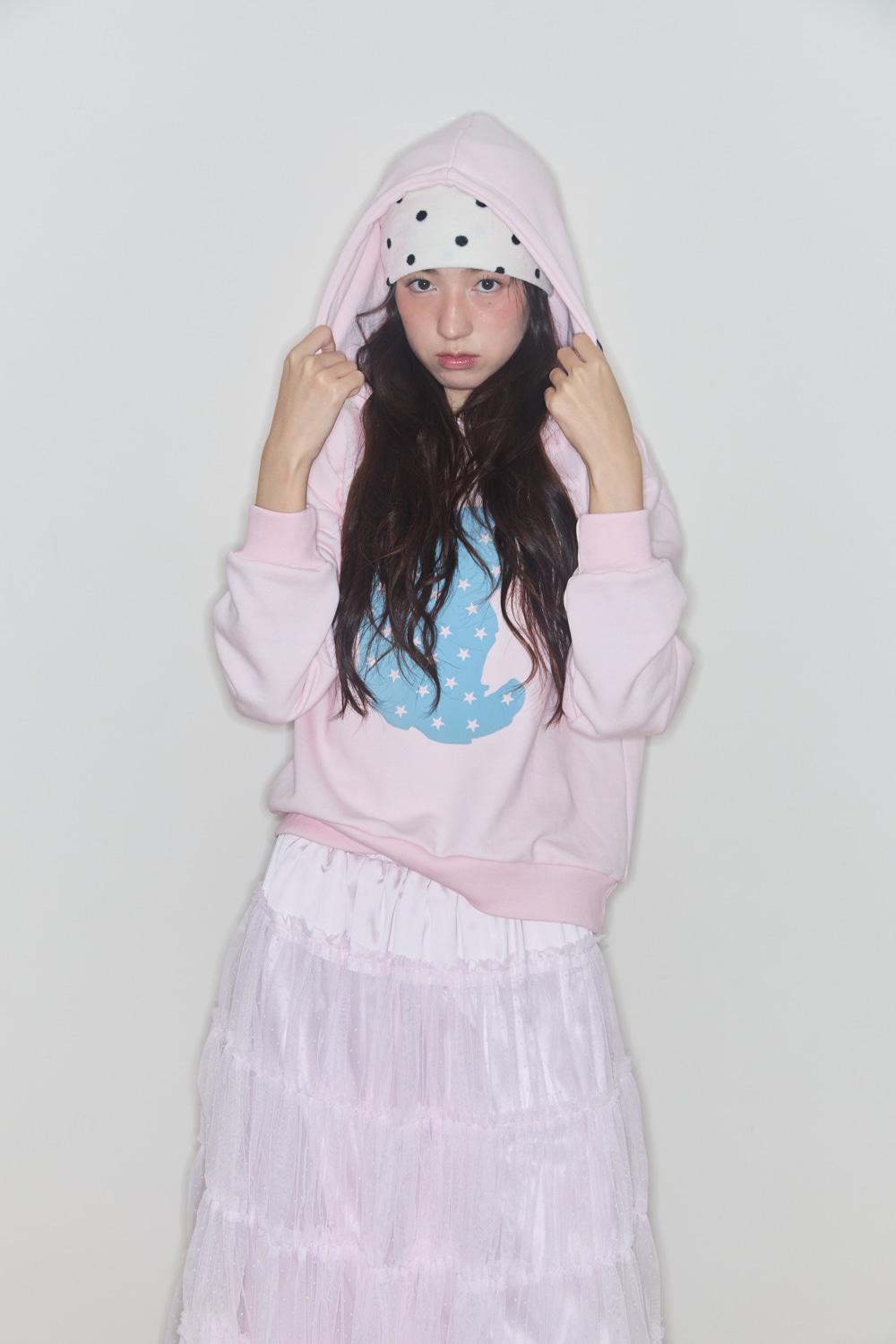 STARLIGHT KIRI CROPPED HOODIE (PINK)