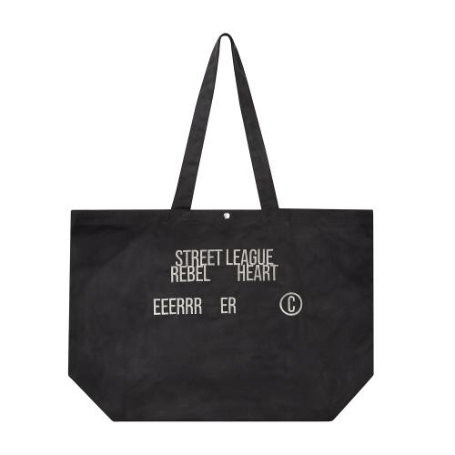 Street league artwork wax-coated tote bag (Charcoal)
