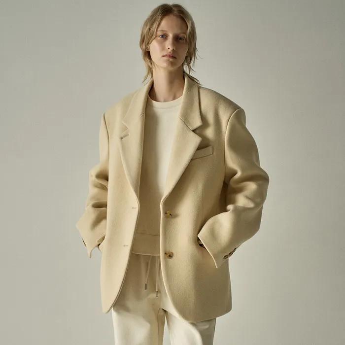 [일부옵션 8차 12/18예약배송] 캐시미어 블레이저 코트_butter