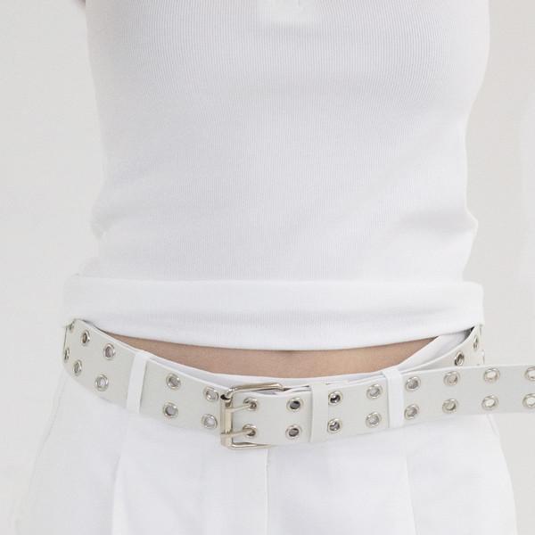 Two-Hole Eyelet Belt (White)