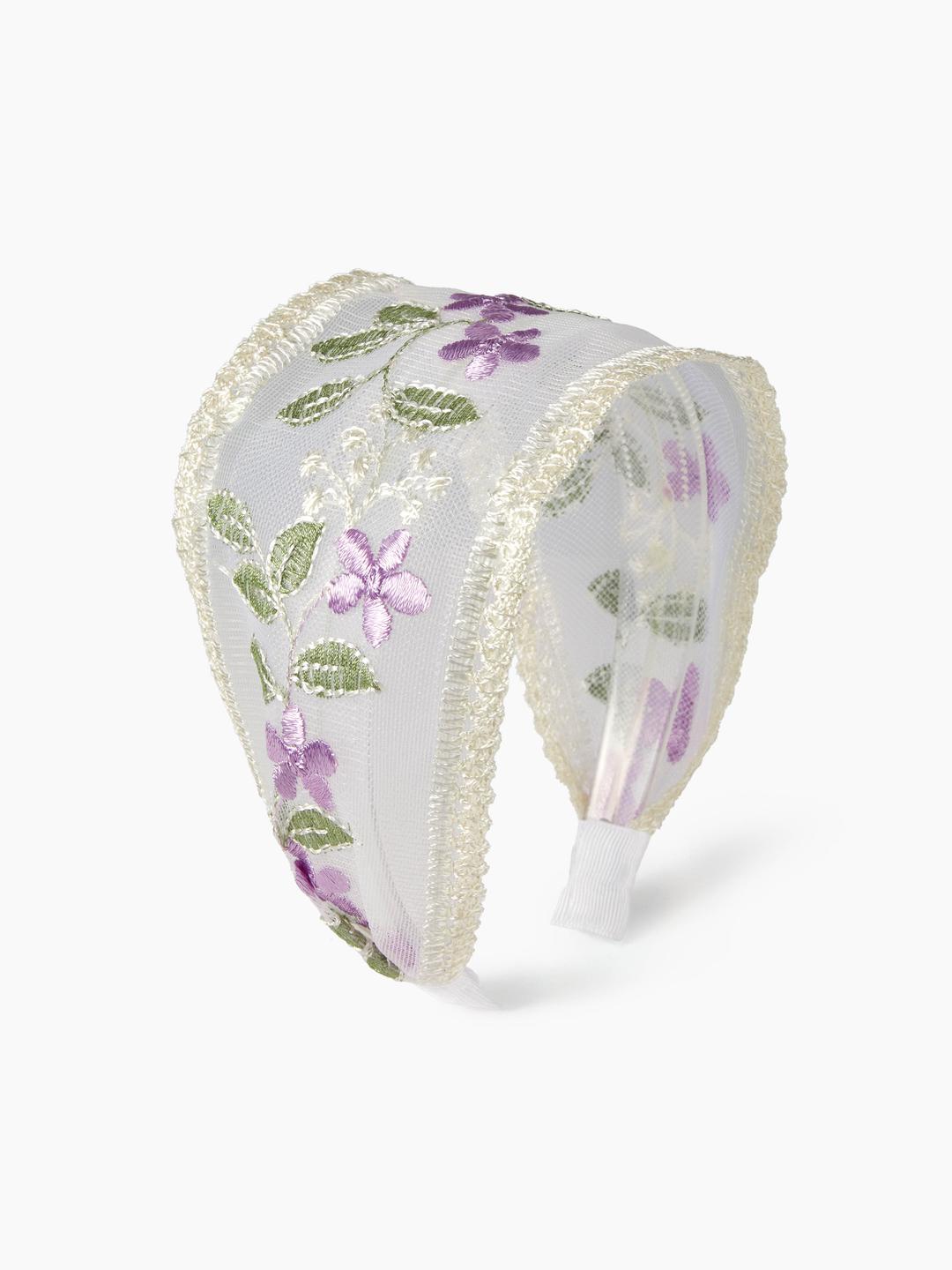 FLORAL EMBROIDERED HEADBAND
