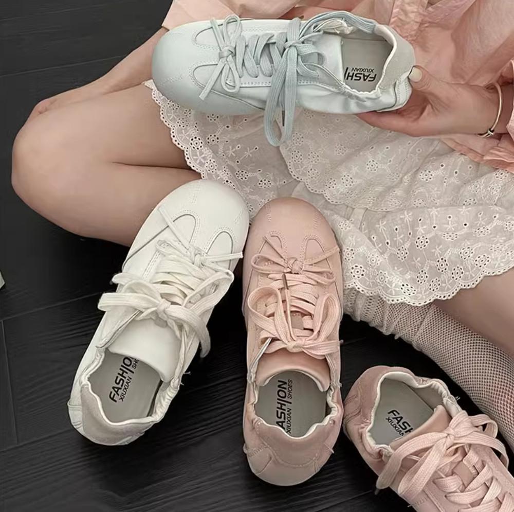 셔링 비비드 심플 발레코어 단화 신발