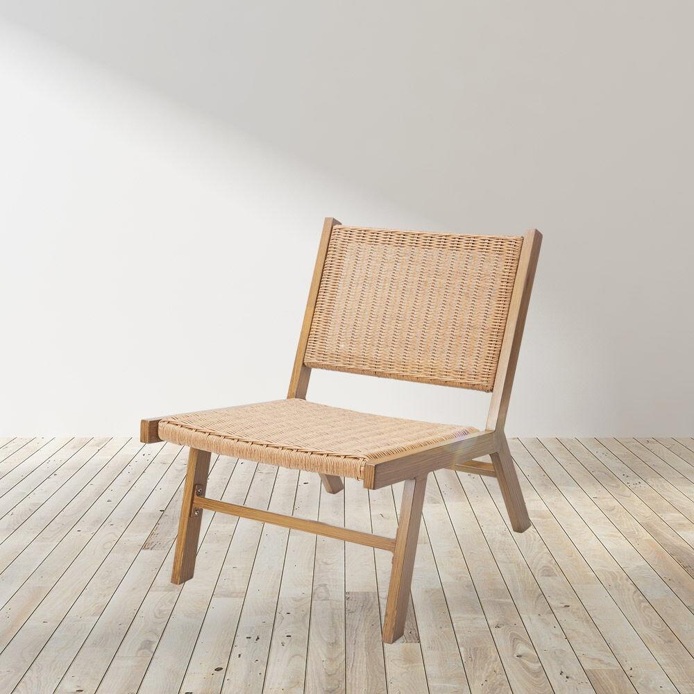 디자인1141 라탄 플랫 라운지체어