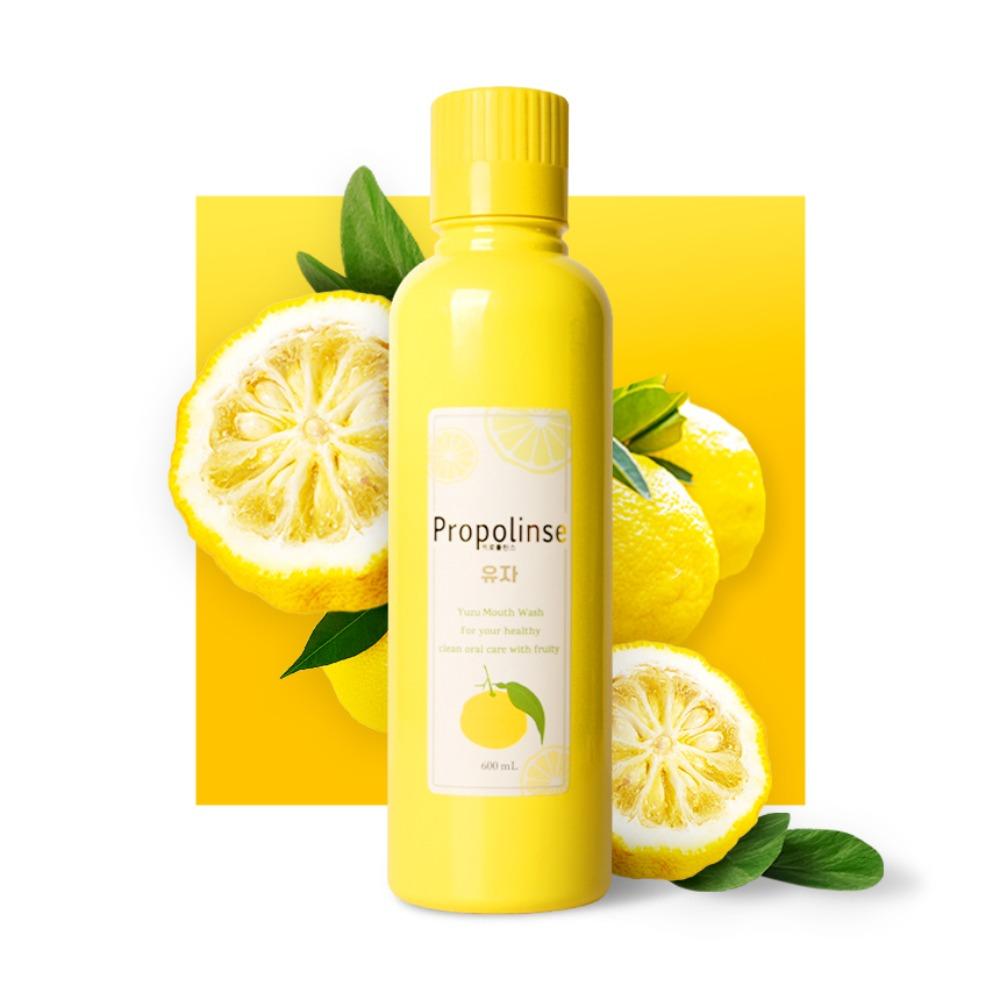 프로폴린스 유자 가글 600ml 구강청결제 입냄새제거제 구취제거제