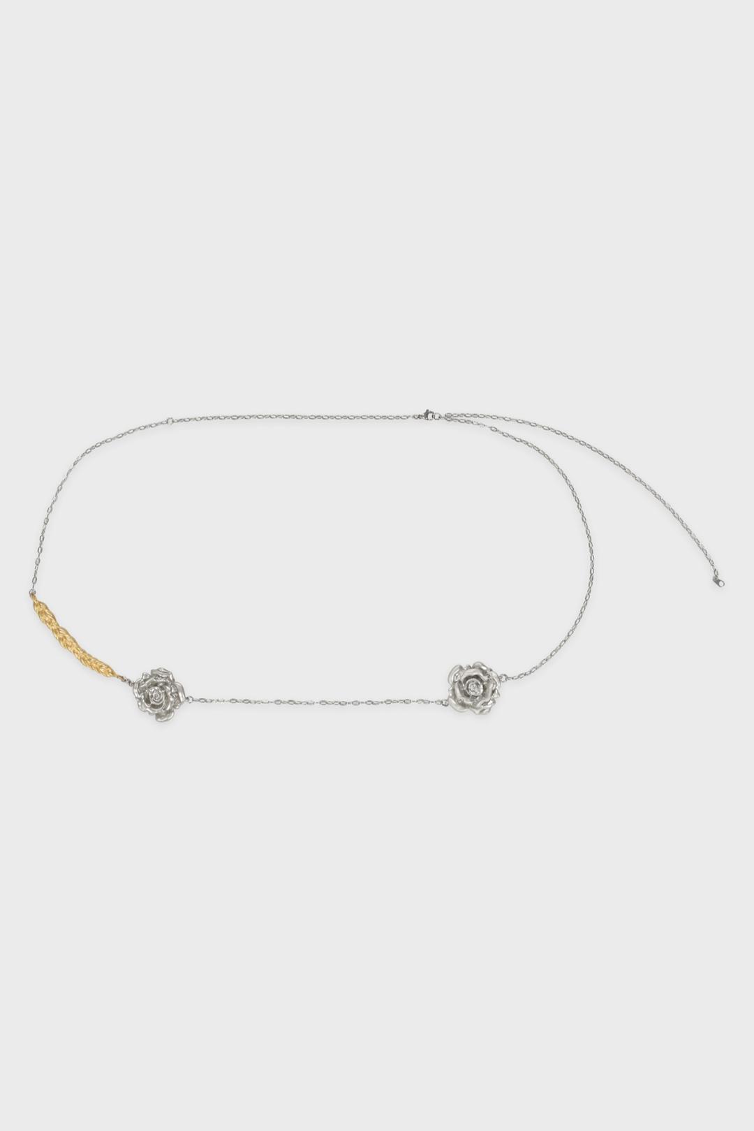 Braided Rose Belt (Silver Gold)