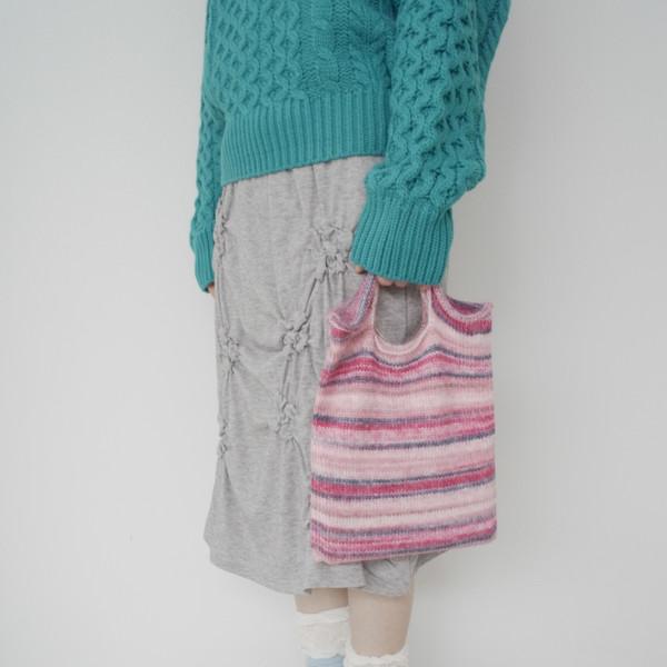 [당일발송] crochet stripe square bag ( handmade / 4 color )