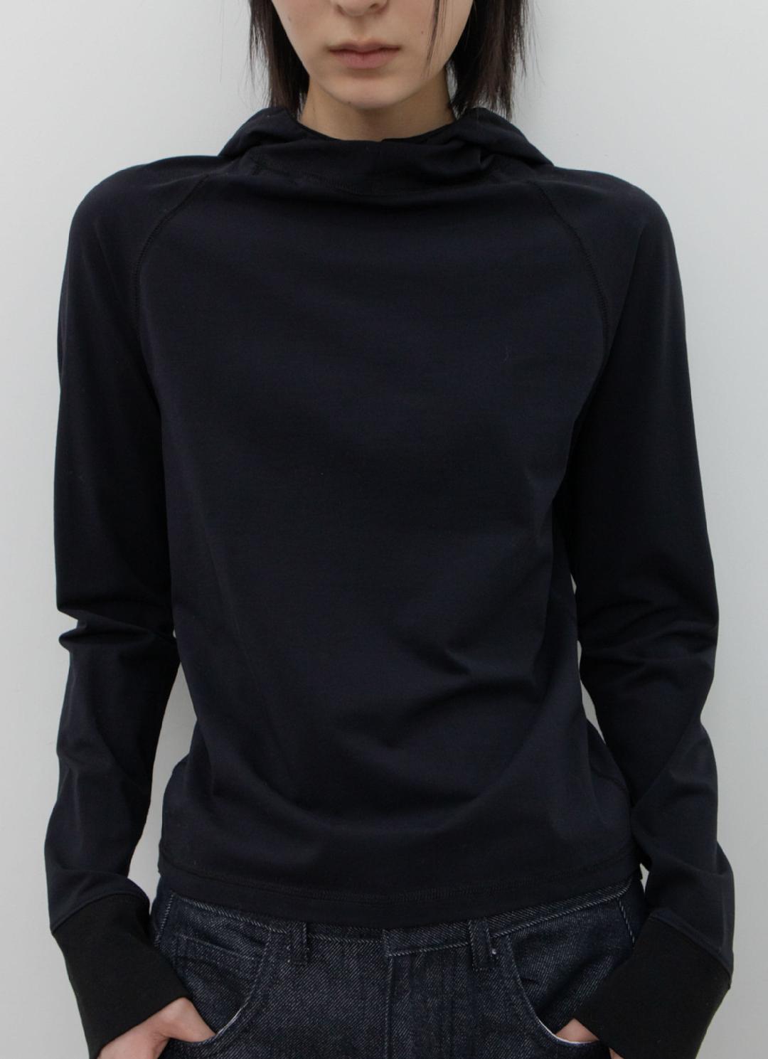 [10/17 예약배송] 25FW HOOD RAGLAN TOP / BLACK