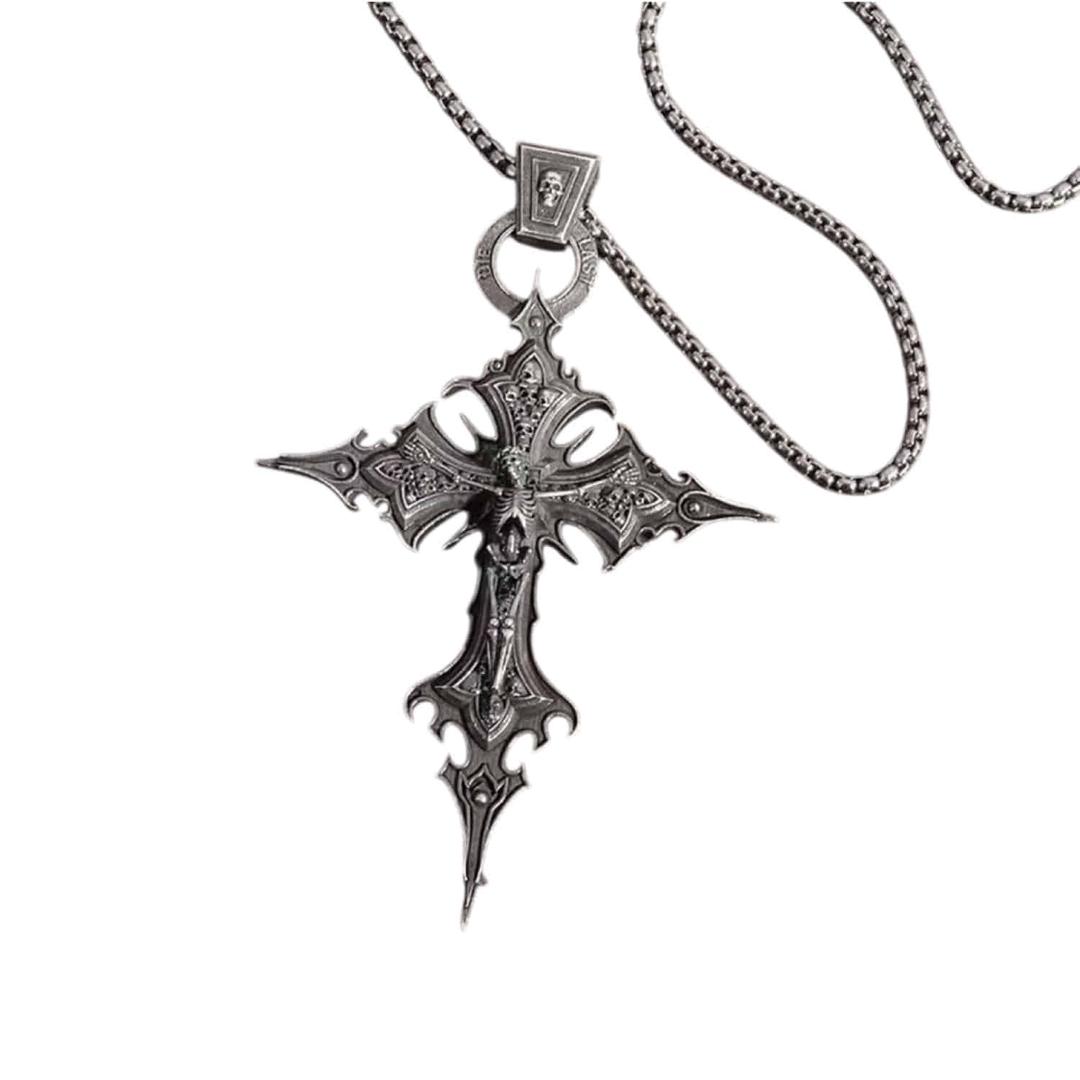 지저스 스켈레톤 크로스 펜던트