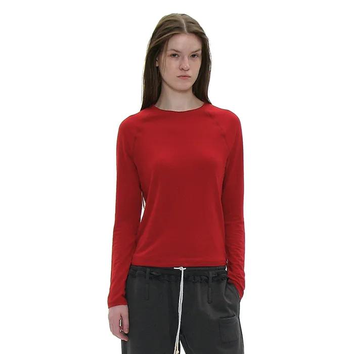 PWC SHEER RAGLAN LONG SLEEVE TEE_DEEP RED