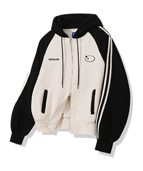 더블 로고 집업